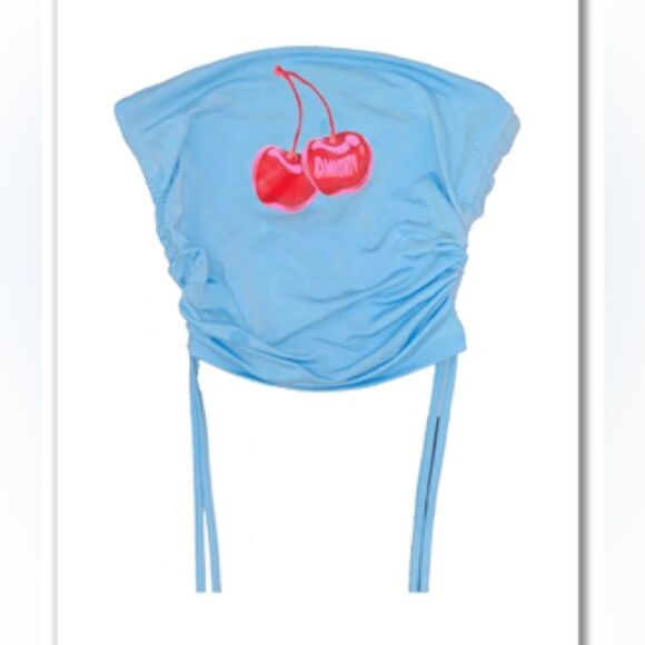 omighty Tops - NWT O-Mighty Cherry Graphic Tube Top S